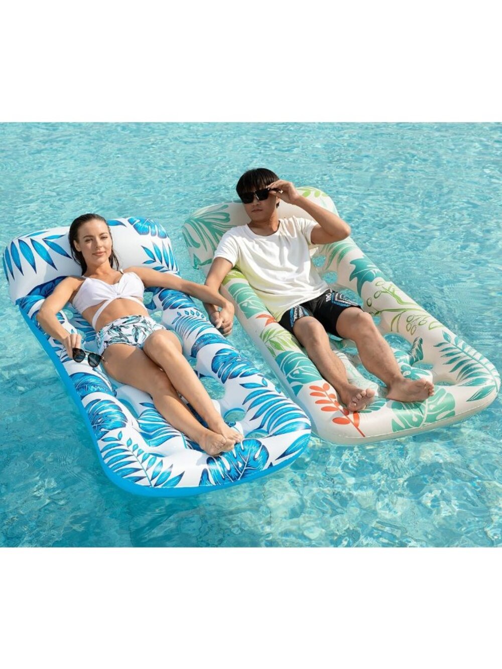 Inflatable Pool Float Lounge for Adults - Sun Tanning Raft, Cool Water Floaty
